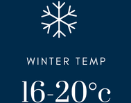 Winter temp 16-20c